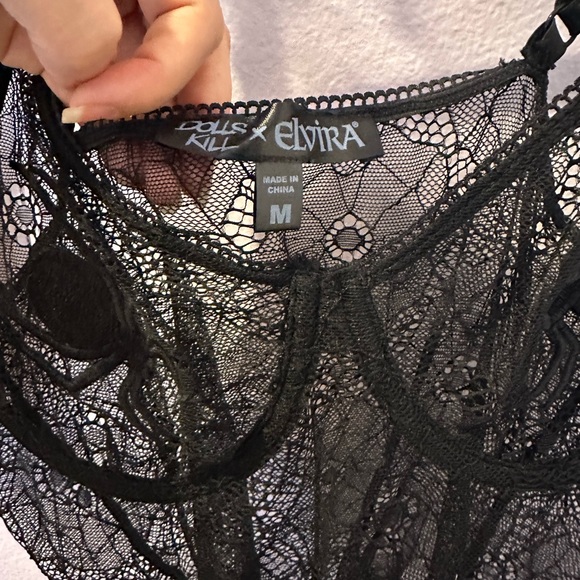 Dolls Kill DARK MISTRESS LACE BODYSUIT size Medium - Picture 2 of 4